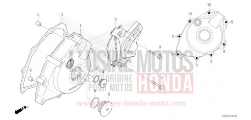PANNEAU CARTER-MOTEUR G. CRF125FS de 2025